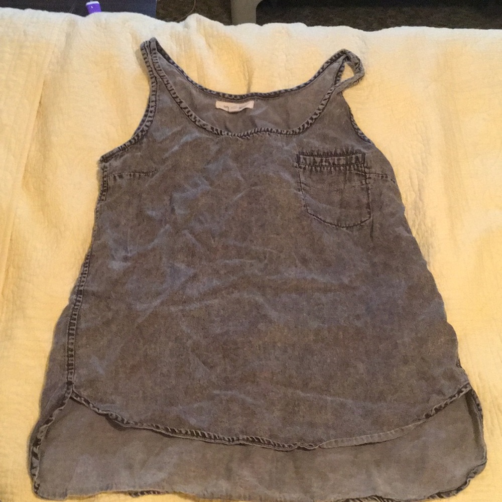 Gray denim tank top
